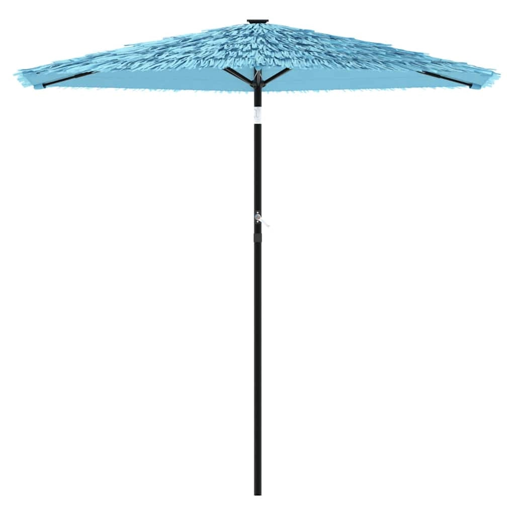 Ombrellone da giardino quadrato di design con protezione solare 268 x 268 x 226 cm poliestere blu 02_0056397