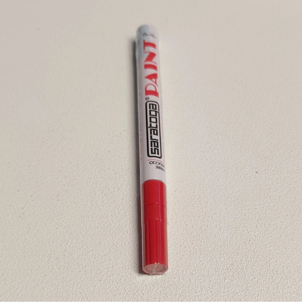 Paint pennarello colore rosso punta fine indelebile coprente permanente su ogni superficie