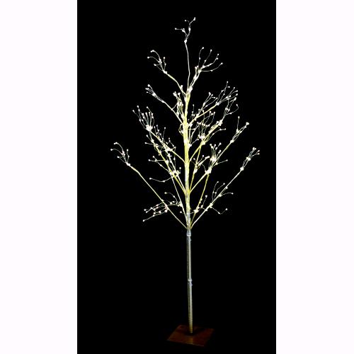 Albero di Natale LED 495 Nanoled Luce Calda Altezza 120 cm Struttura metallo dorato D2921