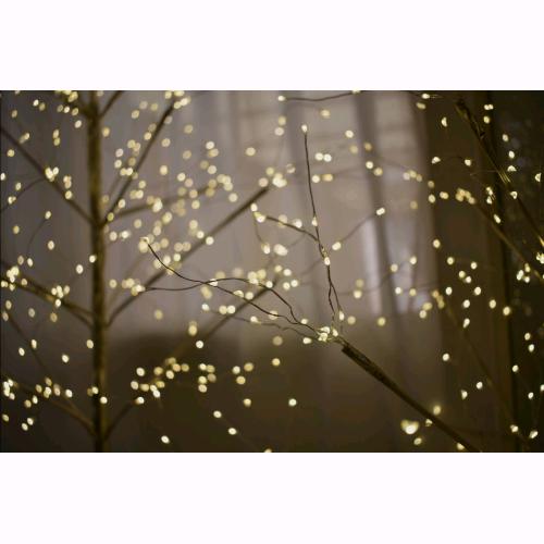 Albero di Natale LED 375 Nanoled Luce Calda Altezza 90 cm Struttura metallo dorato D2920