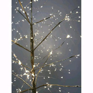 Albero di Natale LED 495 Nanoled Luce Calda Altezza 120 cm Struttura metallo dorato D2921