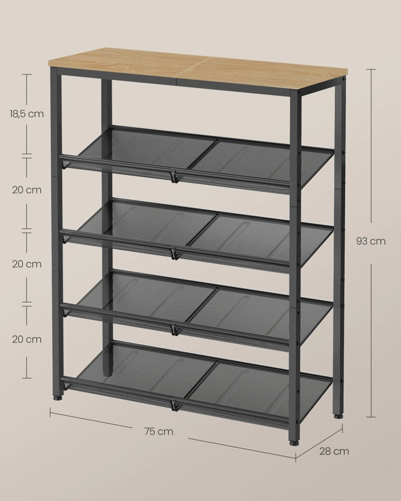 Scarpiera Valora Sonoma Steel Scarpiera nera x4
