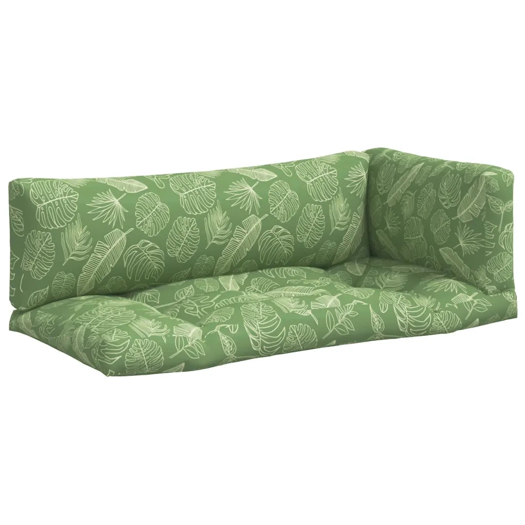 Cuscini per Pallet 3 pz Motivo a Foglie in Tessuto Oxford 360963