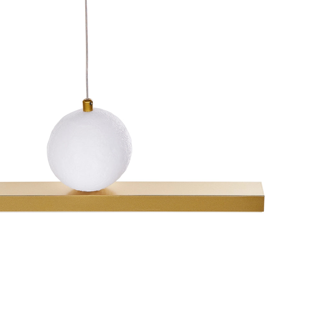 Lampada a sospensione LED in metallo dal design geometrico oro stile contemporaneo