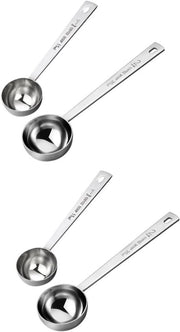 Set di misuratori da cucina in acciaio inossidabile da 4 pezzi con 15-30 ml, set di misuratori per caffè, set di misuratori per pentole e ciotole, set di misuratori per farina e caffè, set di misuratori per cucina.
