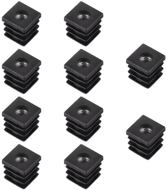 Kit di connettori a vite M6 - 16 x 16 mm - 10 pezzi - con testine quadrate - alta resistenza - alta qualità plastica - buchi di connessione