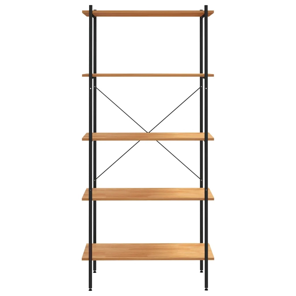Scaffale con 5 Mensole Nero e Rovere 80x40x163 cm CFW5412608