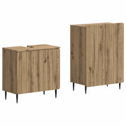 Set di Armadi da Bagno da 2 Pezzi ZWOLLE Rovere Artigianale 3417602
