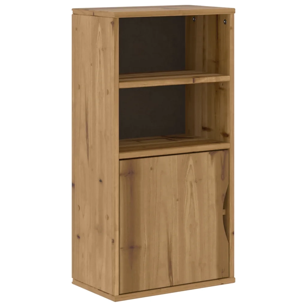 Armadietto Laterale ODDA 40x24x79 cm in Legno Massello di Pino 4103595