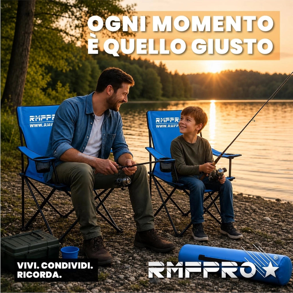 RMF PRO SET 4 SEDIE DA CAMPEGGIO BLU