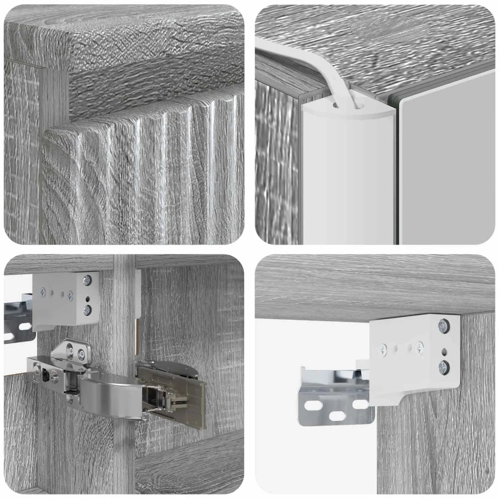 Set di Armadi da Bagno 5 pcs Sonoma grigio 53 x 15,5 x 70 cm 3407308