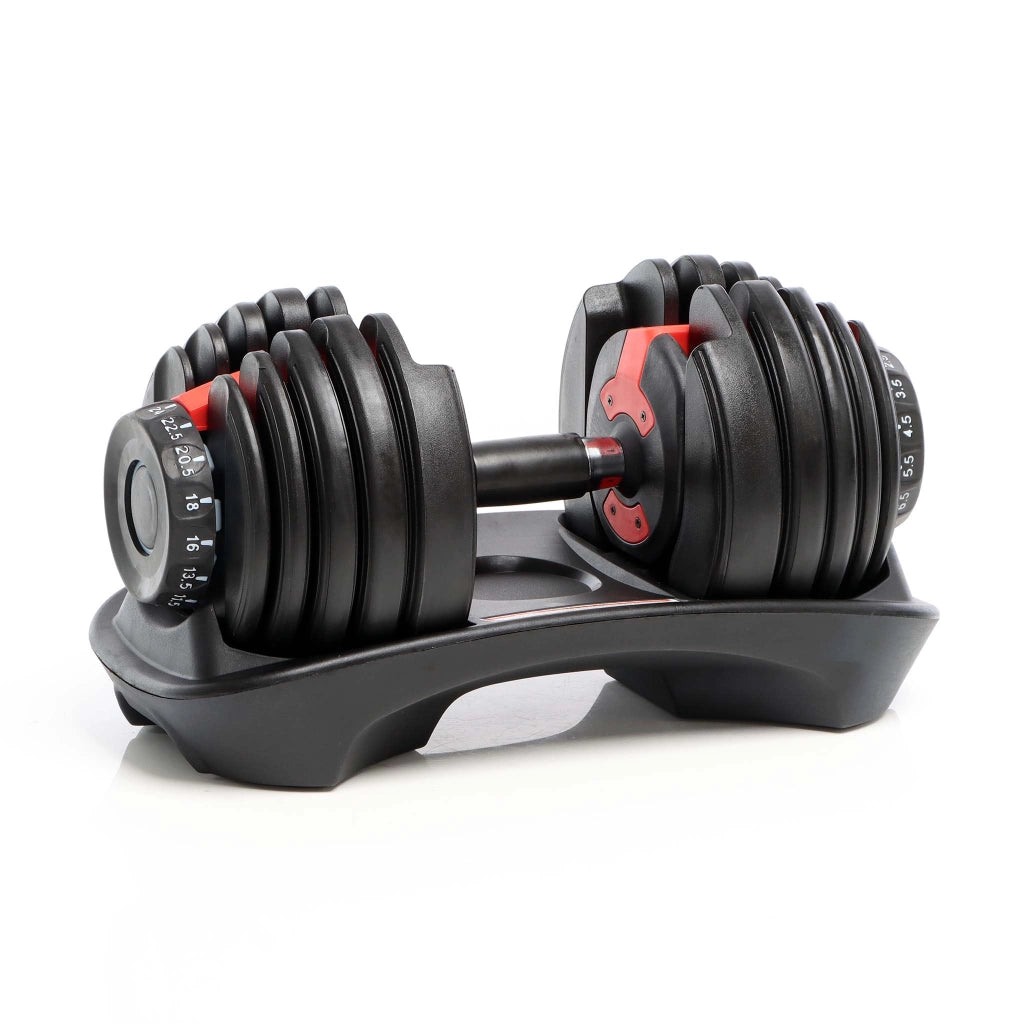 LUXTRI Manubrio regolabile max 24 kg con meccanismo girevole, per fitness allenamento forza