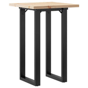Tavolo da Pranzo | Tavolo da cucina Telaio a O 50x50x75,5 cm Legno Pino e Acciaio