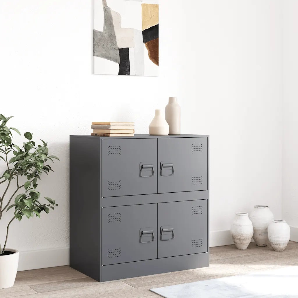 Credenza Antracite 67x39x73 cm in Acciaio 841651