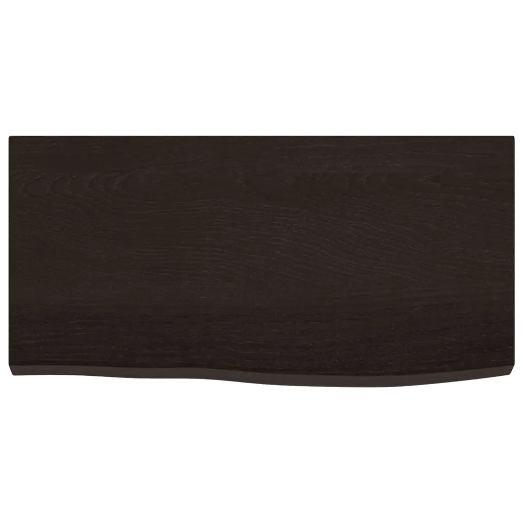 Ripiano Marrone Scuro 60x30x(2-4) cm Massello Rovere Trattato 363765