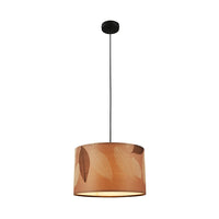 Lampadario Moderno Mata Metallo Tessuto Nero 1 Luce E27