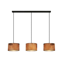 Lampadario Moderno Mata Metallo Nero 3 Luci E27