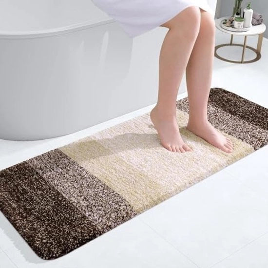Tapijt per bagno, 40 x 120 cm, antiscivolo, lavabile, microfibra, assorbente