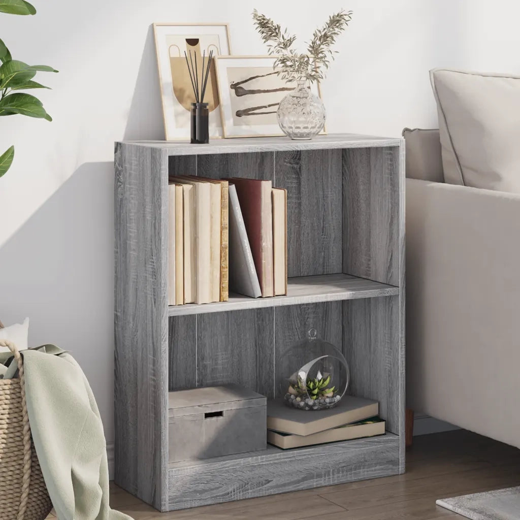 Libreria Grigio Sonoma 60x24x76 cm in Legno Multistrato 815085