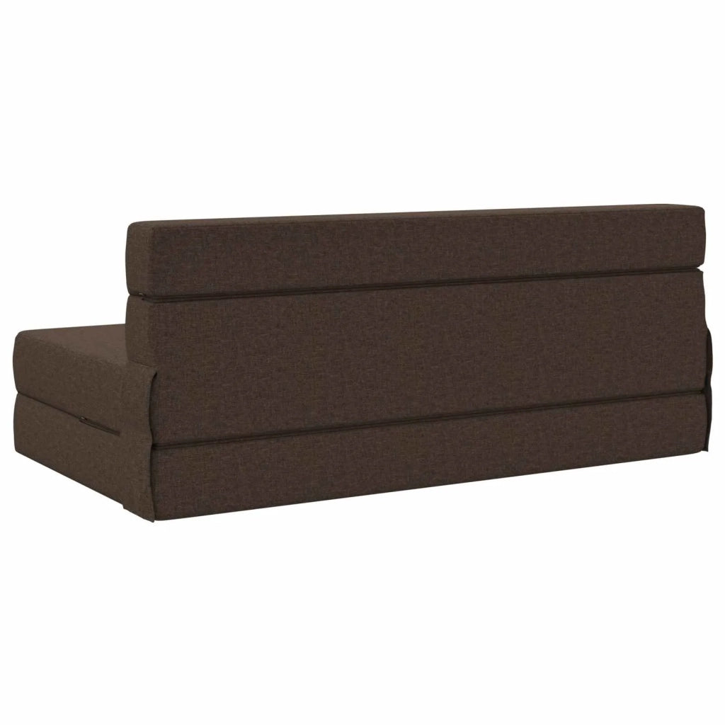 Divano Letto Pieghevole Tortora 152 x 86,5 x 60 cm Tessuto 900123