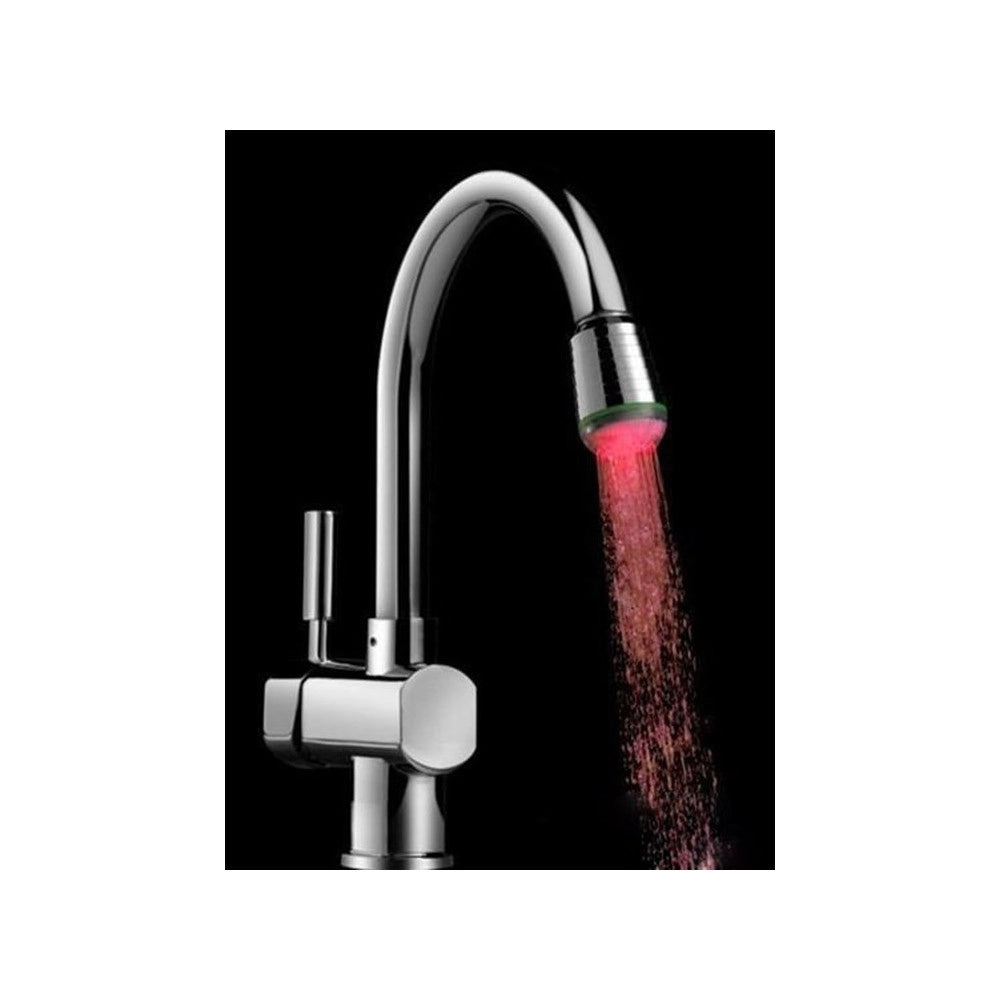 Trade Shop - Filtro Per Rubinetto Acqua Cromoterapia A Led Cambia Colore Con La Temperatura -