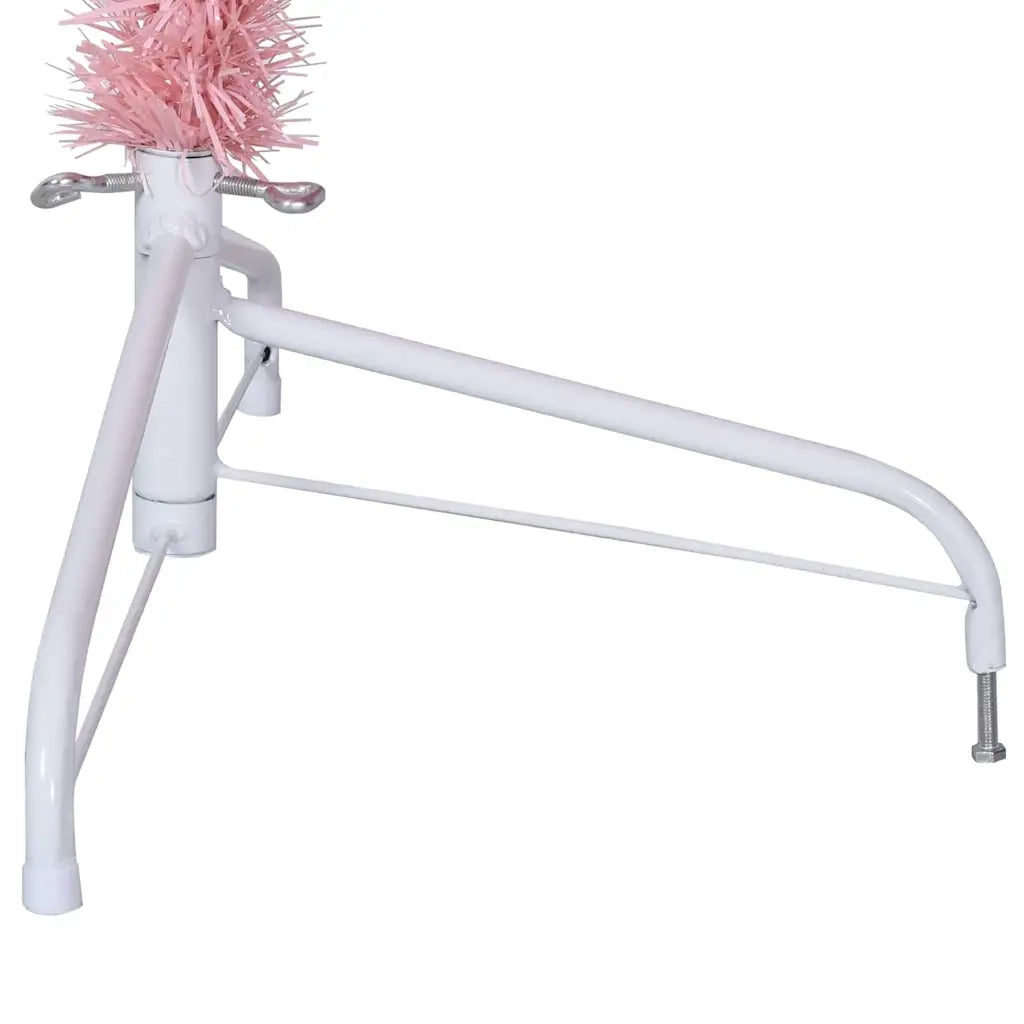 Albero di Natale Artificiale a Met¨¤-Albero Natalizio con Supporto Rosa 240cm PVC