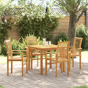 Sedia da Giardino Impilabile 4 pz Legno Massello Teak