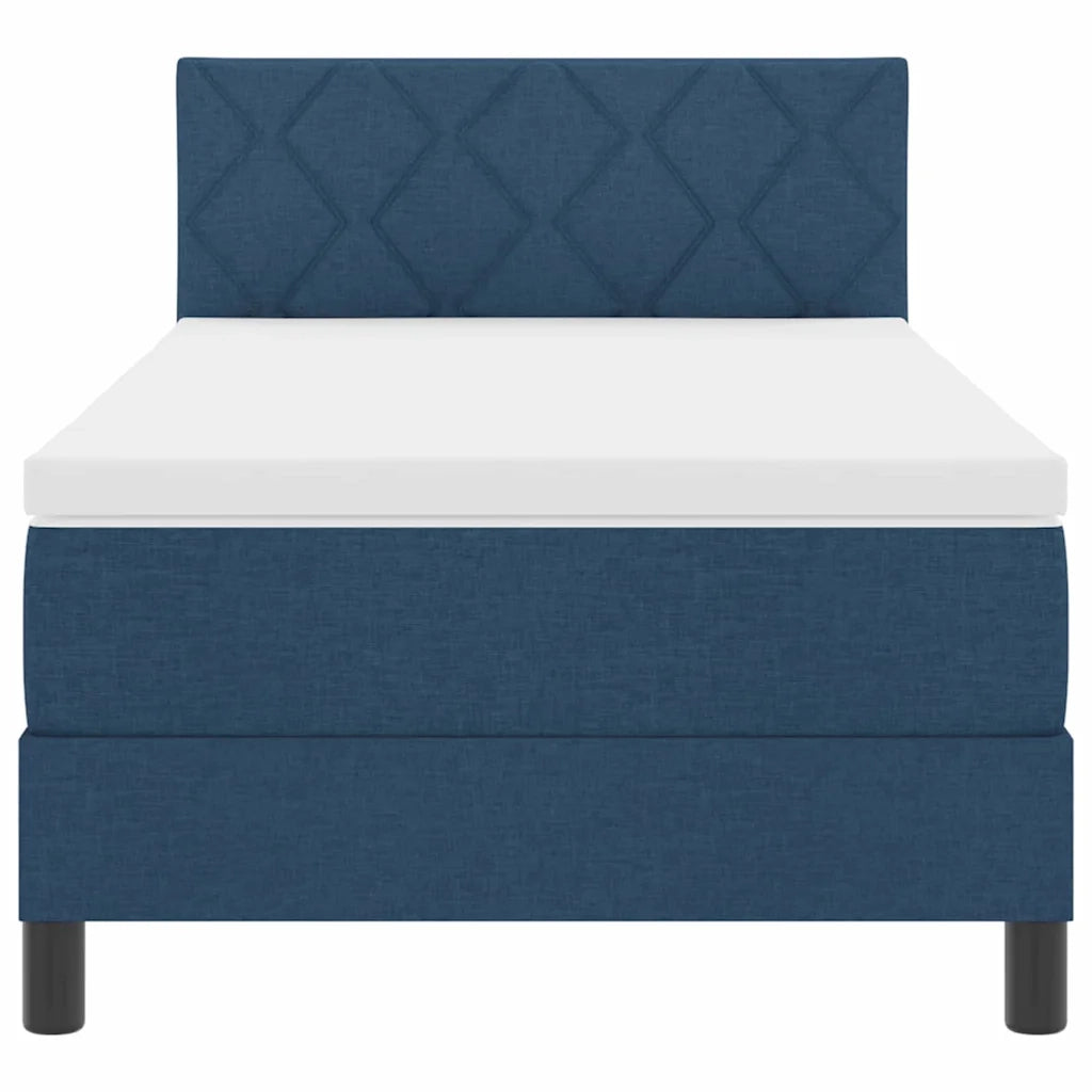 Letto a molle con testiera Blu 90 x 200 cm Tessuto 3338740