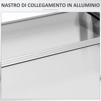 Tettoia in Policarbonato e Alluminio per Balconi 303x96x27 cm Finestre e Porte Nero e Trasparente