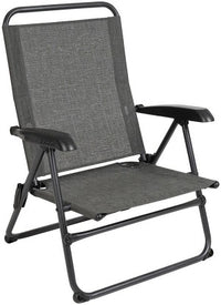 SEDIA ACCIAIO SPIAGGIA PIEGHEVOLE GRIGIA