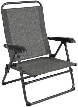 SEDIA ACCIAIO SPIAGGIA PIEGHEVOLE GRIGIA