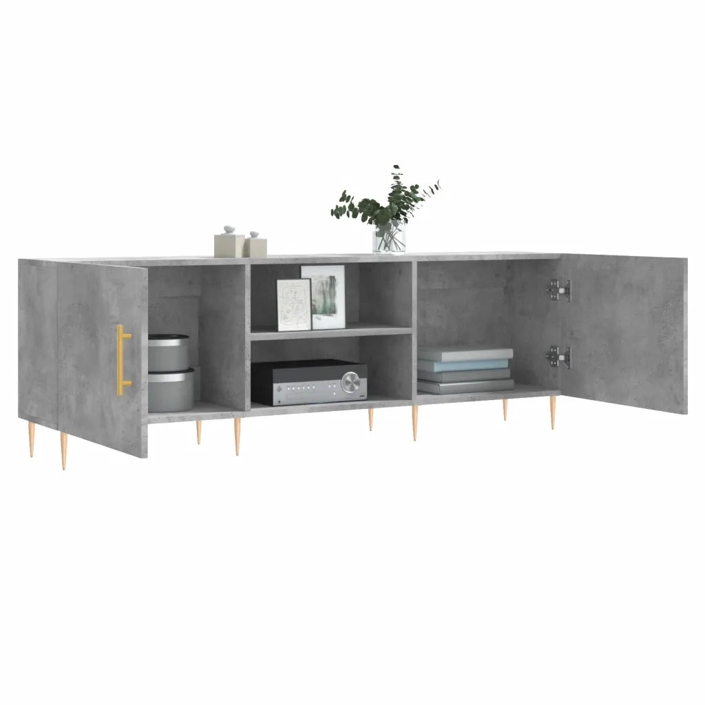 Mobile Porta TV Grigio Cemento 150x30x50cm in Legno Multistrato 829088