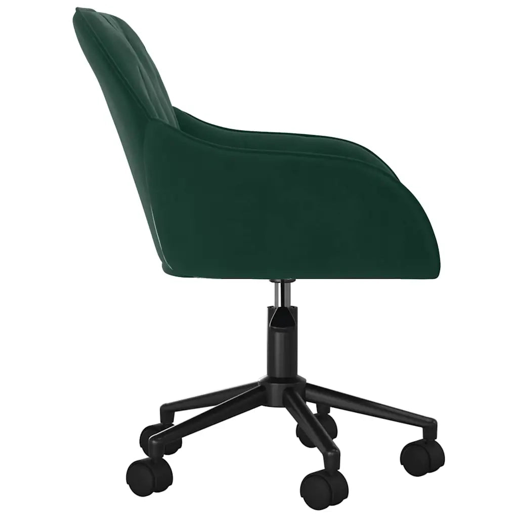 Sedie da Pranzo Girevoli 2 pz | Sedie da cucina Verde Scuro in Velluto
