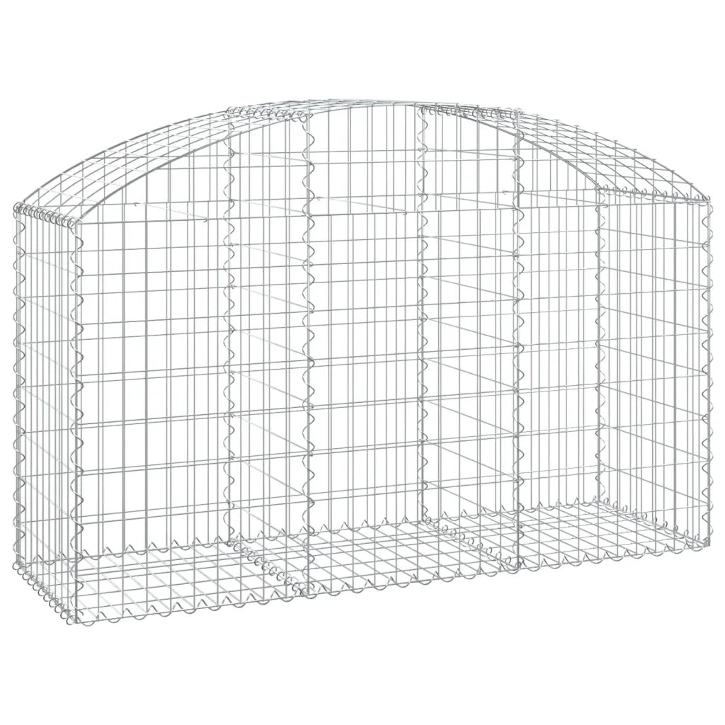 Cesto Gabbione ad Arco 150x50x80/100 cm Ferro Zincato 153454