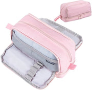 Etui con grande capacità, 4 compartimenti, contenitore per strumenti da disegno, portatile per ragazze, ragazzi e adulti