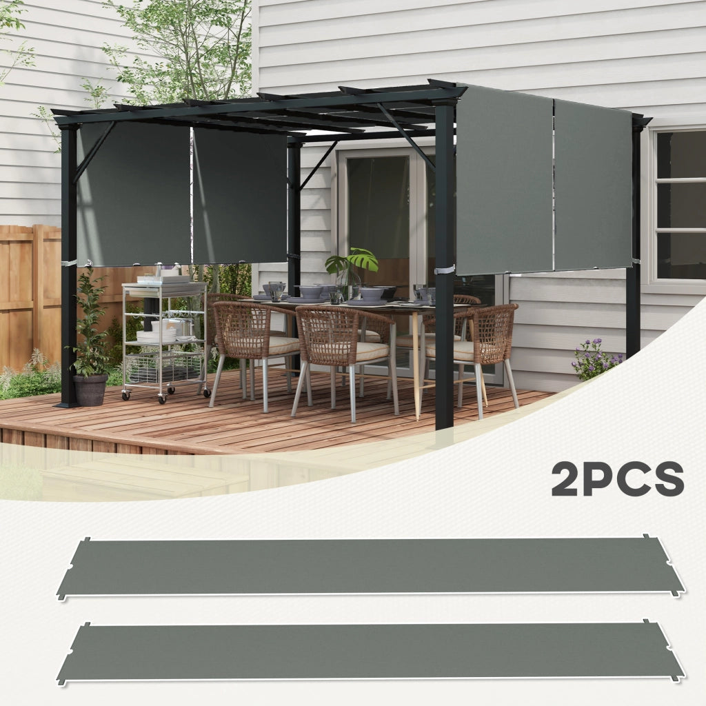 Telo pergola retrattile ¨C zephmum ¨C grigio scuro 4.9x1.2m