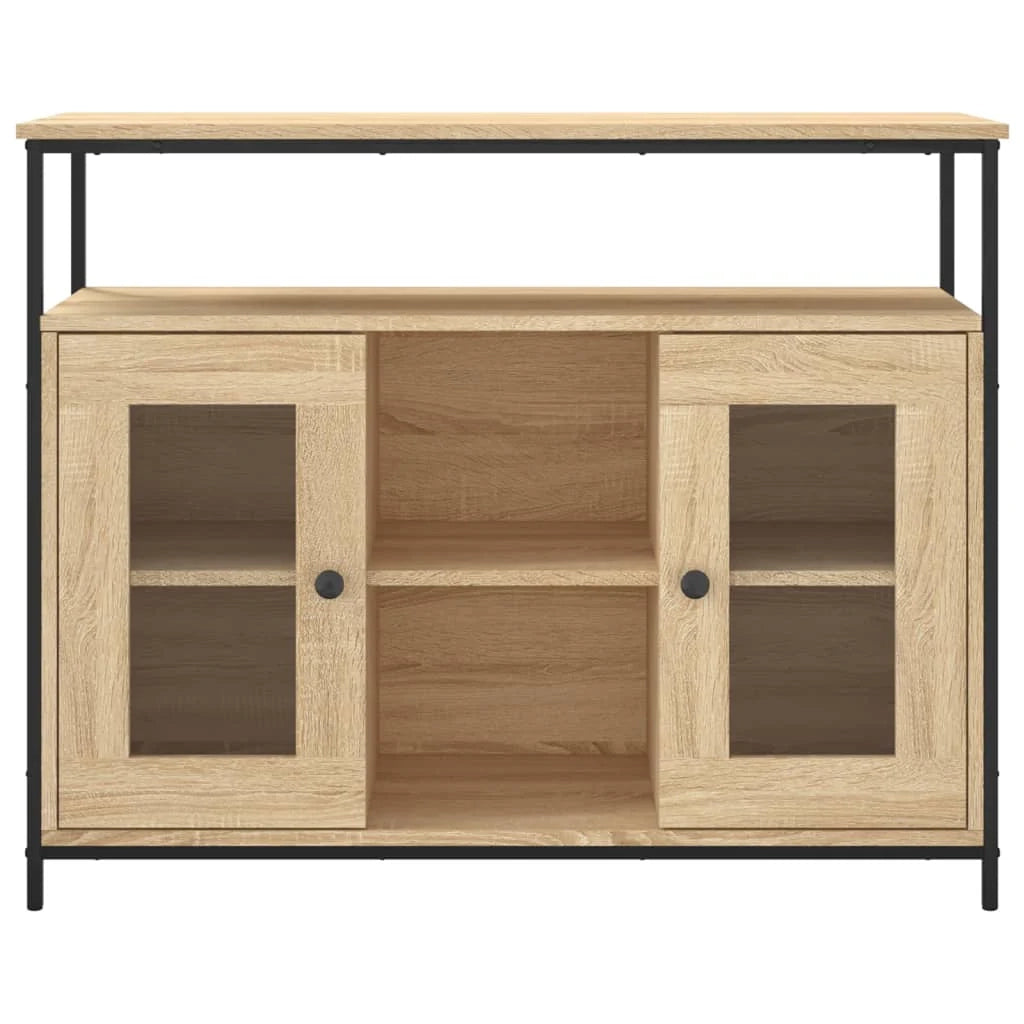 Buffet credenza cassettiera armadio mobile contenitore organizer cucina soggiorno rovere Sonoma 100 x 35 x 80 cm legno ingegnerizzato marrone 02_0031461