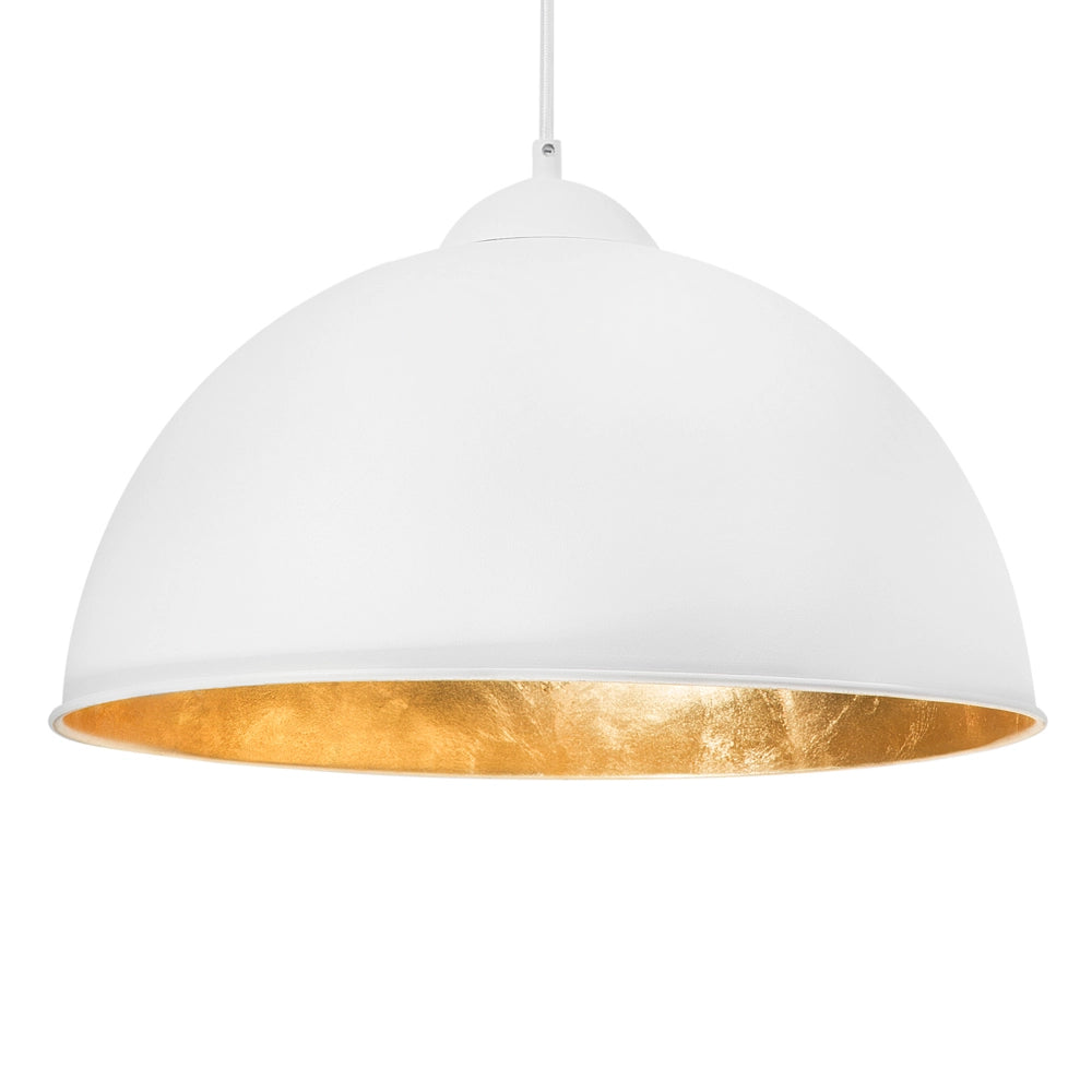 Lampada da soffitto bianca Mezza Globo Metallo Industriale Moderna