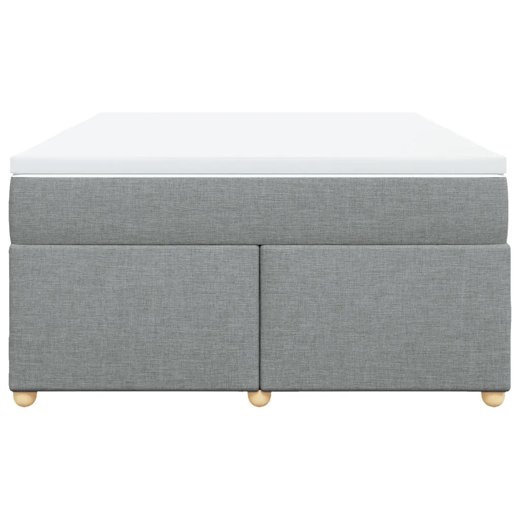 Giroletto a Molle con Materasso Grigio Chiaro 160x200cm Tessuto