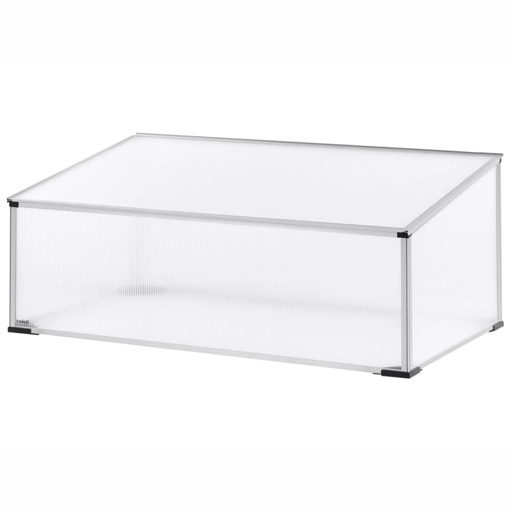 Grande serra da giardino in policarbonato con struttura in alluminio Porte scorrevoli walk-in Protezione UV Argento