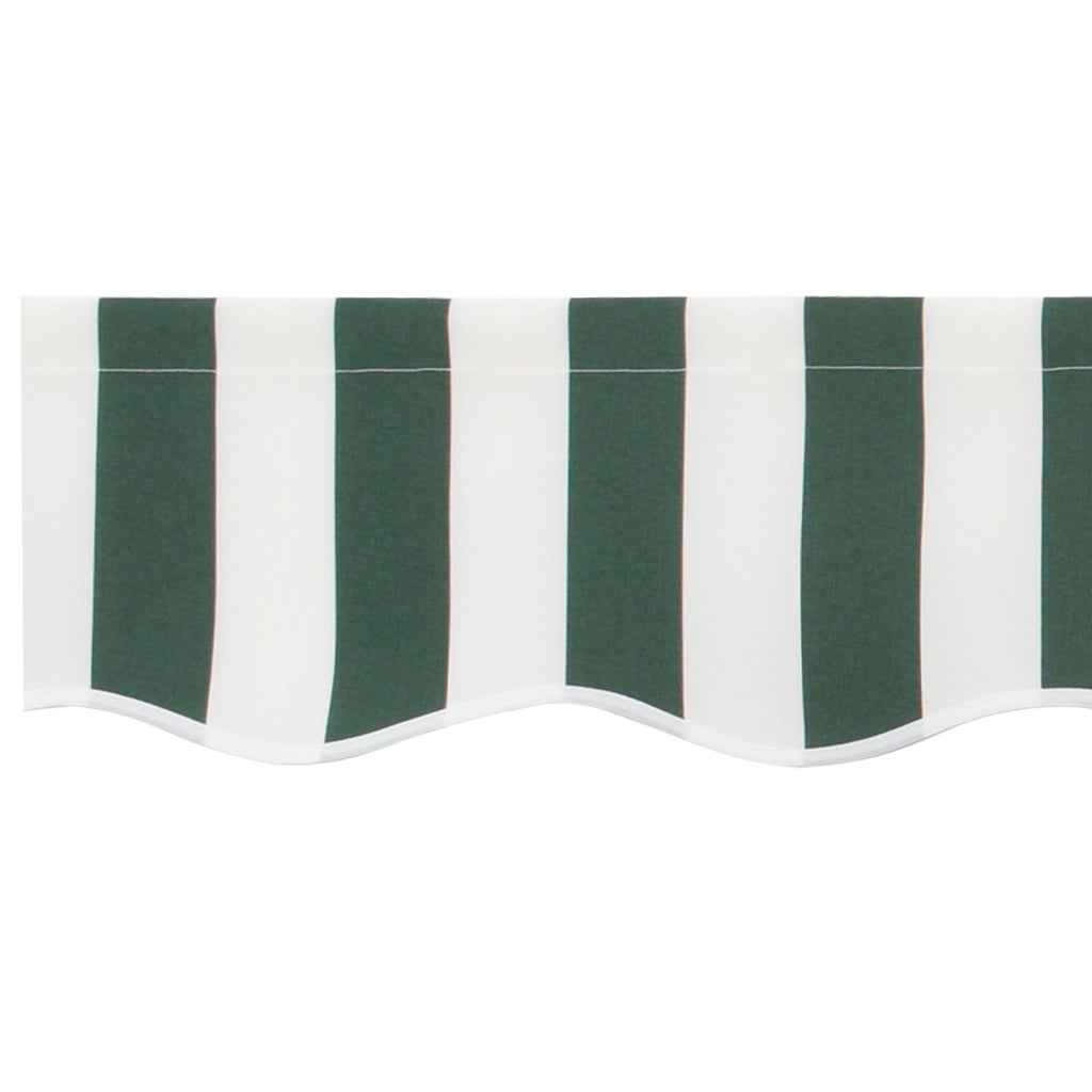 Valance Tenda per telaio da 2,5 m Verde e Bianco 2,3x0,2 m