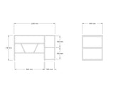 Scrivania in legno "Caste" - 120 x 60 x 74 cm - Beige