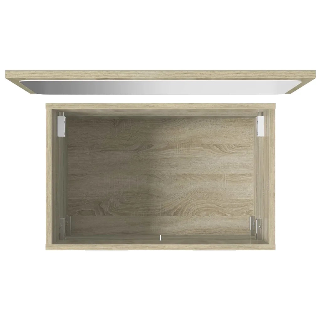 vidaXL Set Mobili da Bagno 2 pz Rovere Sonoma in Legno Multistrato