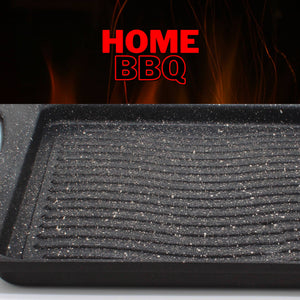 Vassoio Grill Quadrato Antiaderente 2 Maniglie 25x25 cm Olympia Hard Cook