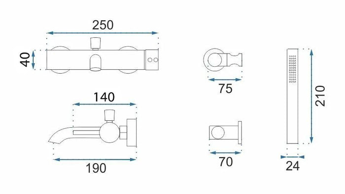 Rubinetto Da Vasca Rea Lungo Grip Titan