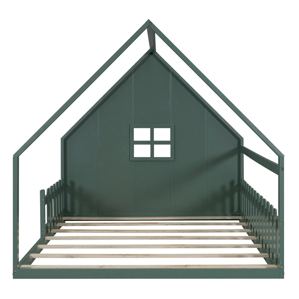 Letto Bambini con Casetta e Scala ¨C Xylo ¨C Pino Verde 140x200
