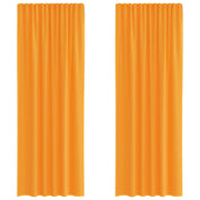 Tende in Voile con Tasche per Aste 2 pz Arancio