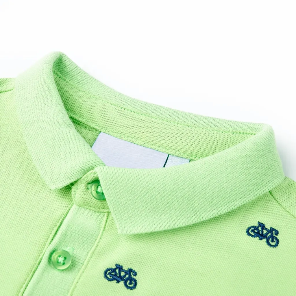 Polo da Bambino Verde Neon 116cod mxl 134824