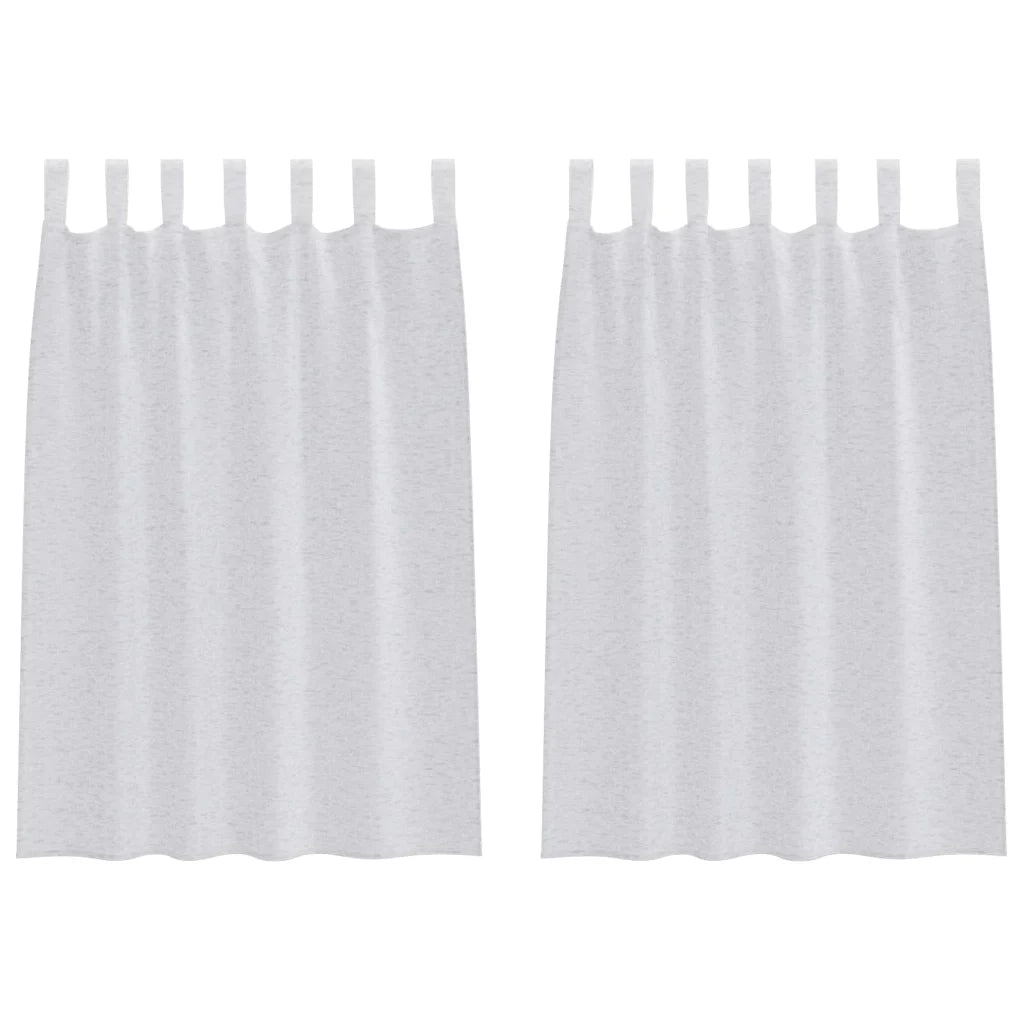 Tenda in Velo 2 pcs Grigio chiaro 140 x 140 cm Poliestere 4108047