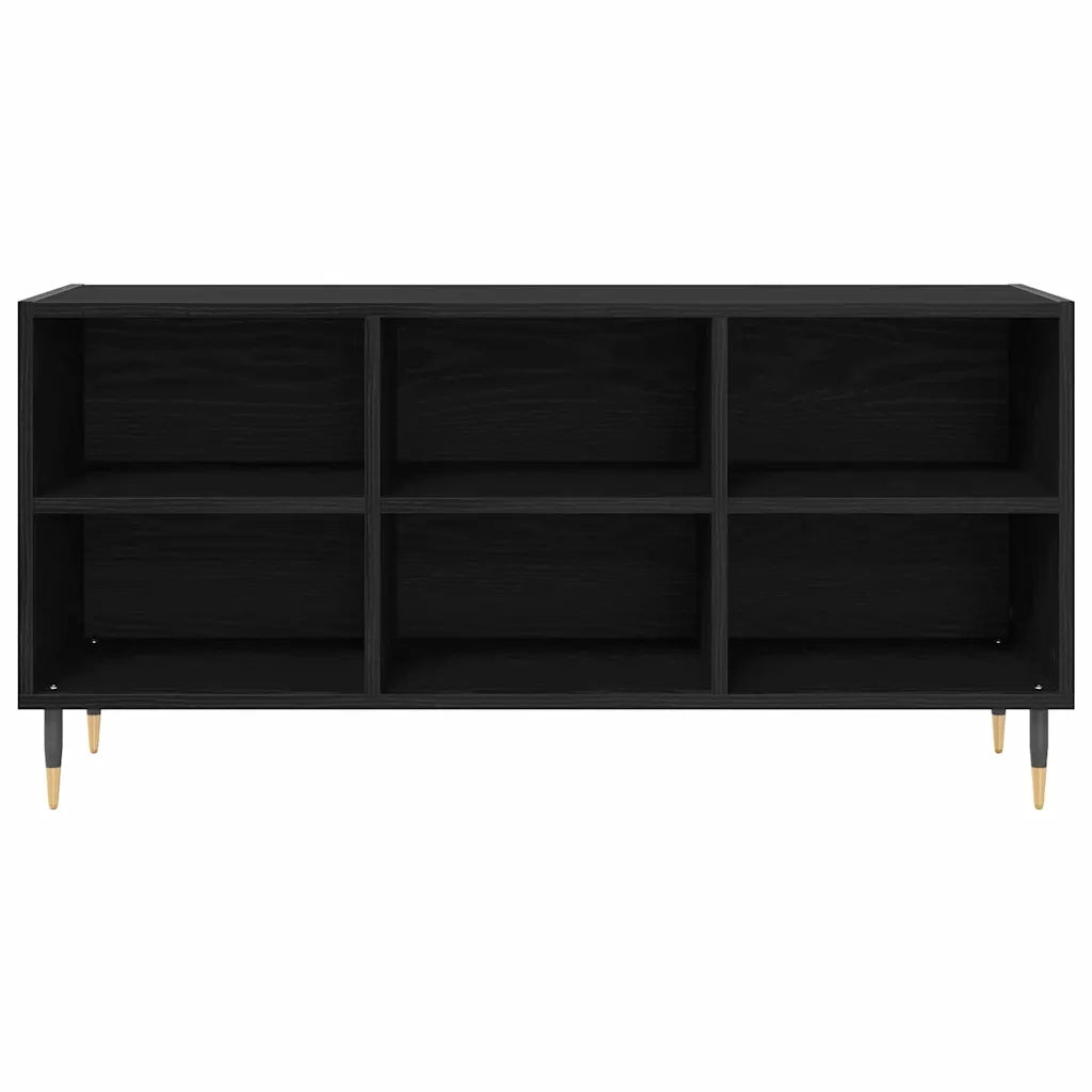 Mobile TV Rovere Nero 103,5 x 30 x 50 cm Legno multistrato